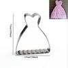 Wedding Dress Metal Cookie Cutters Couple Fondant Cake Decor Princess Cupcake Chocolate Biscuit Mould Patisserie Reposteria