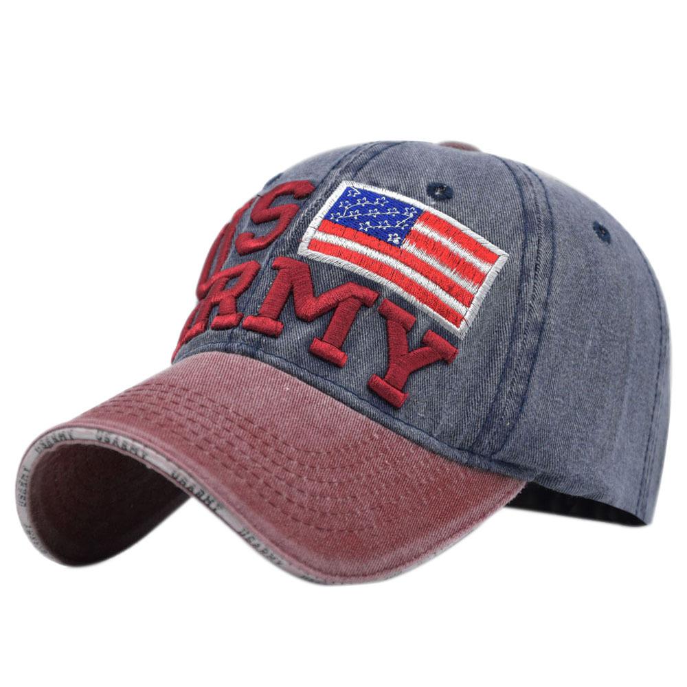 Embroidered baseball cap us embroidered baseball cap visor soft top distressed hat Adjustable