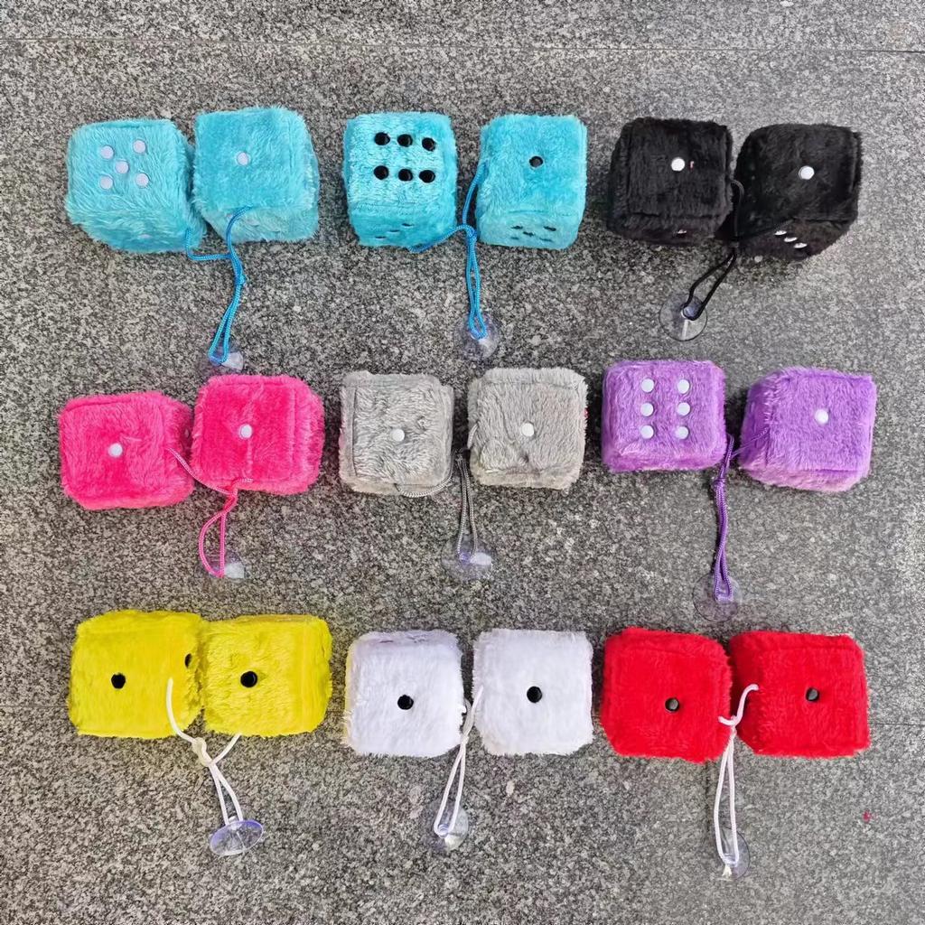 1 Paio di Pendenti alla Moda per Specchietto Auto Dadi di Velluto Modello Creativo per Auto Decorazione Appendiabiti per Casa Cubo Accessori per Styling Auto
