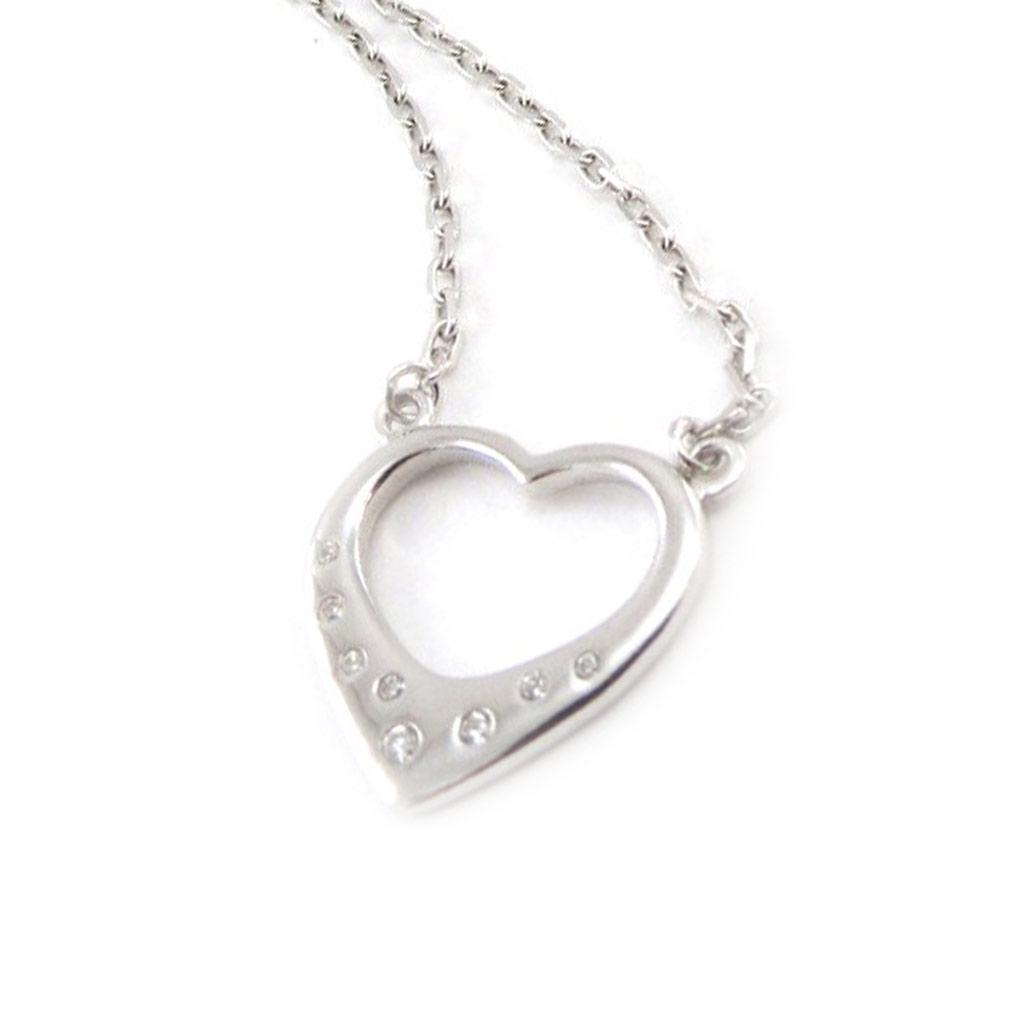 Les Trésors De Lily [J0866] - White 'Love' Silver Necklace