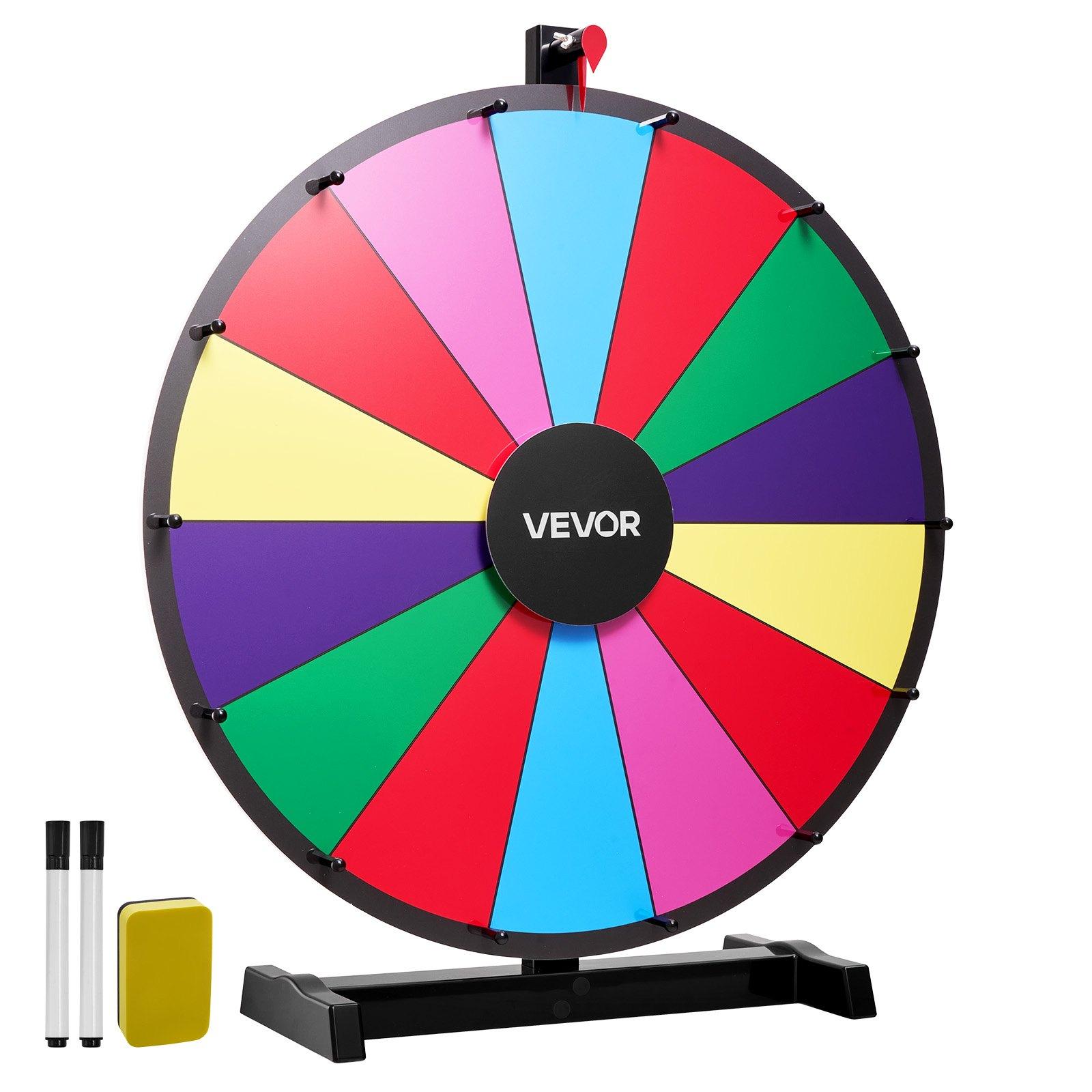 VEVOR 610 mm Spinning Prize Wheel