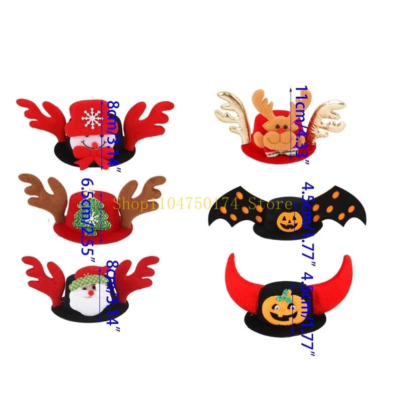 Cute Christmas Theme Christmas Mischievous Cat Dogs Costume Hat Cute Festival Animal Hat Headwear Cosplay Accessories Top Sale