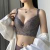 Sexig spets-bh Damer Push Up Bralette Plus Size D E Kupa Sensuella underkläder Samlande Tunn Fancy Underkläder