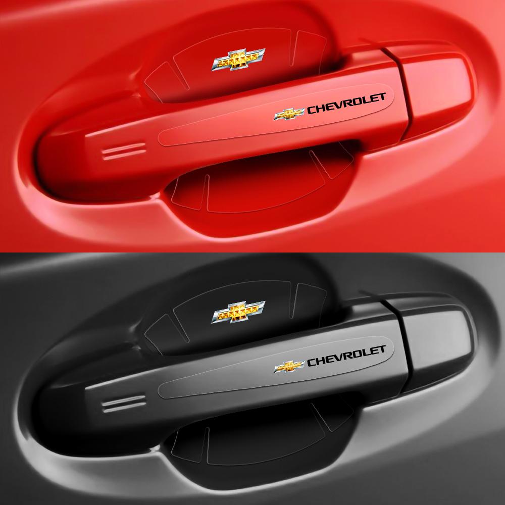4/8 Stück Auto Türgriff Aufkleber Auto Karosserie Dekoration Transparenter Türschalen Aufkleber für Chevrolet Cruze Aveo Captiva Lacetti Epica