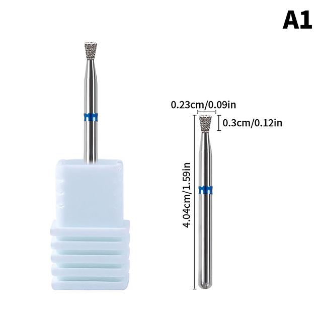 Nail Drill Nails Milling Cutter Carbide Cuticle Clean Rotary Electric Manicure Pedicure Round Top Diamond Nail Drill Bit