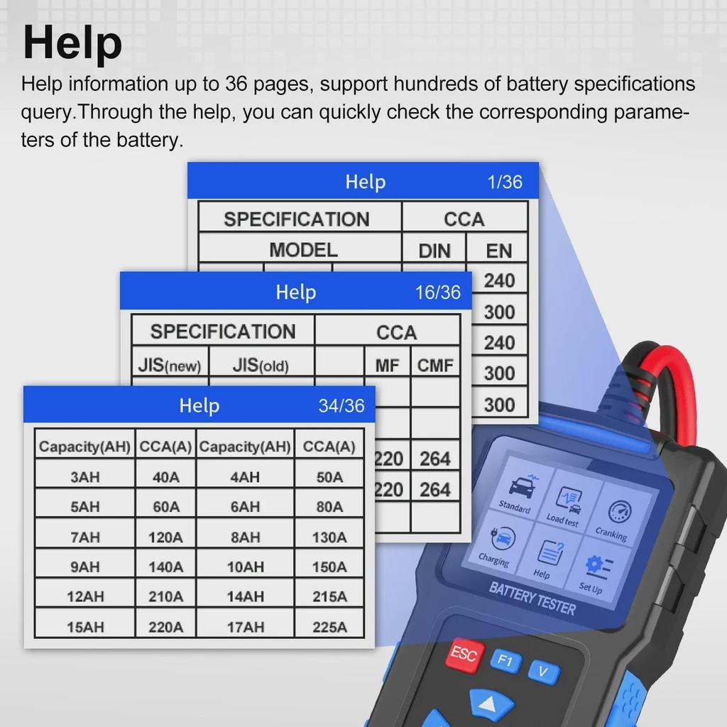 BT300 Bilbatteri- og Diagnosetester