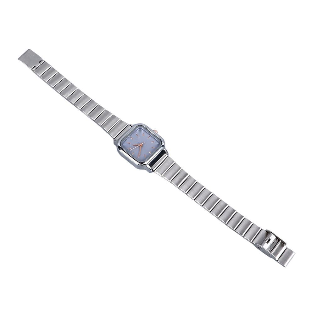 Fashionable Watch Luxurious Exquisite Texture Waterproof Colorfast Smooth Touch Alloy Watch for Women Student Silver