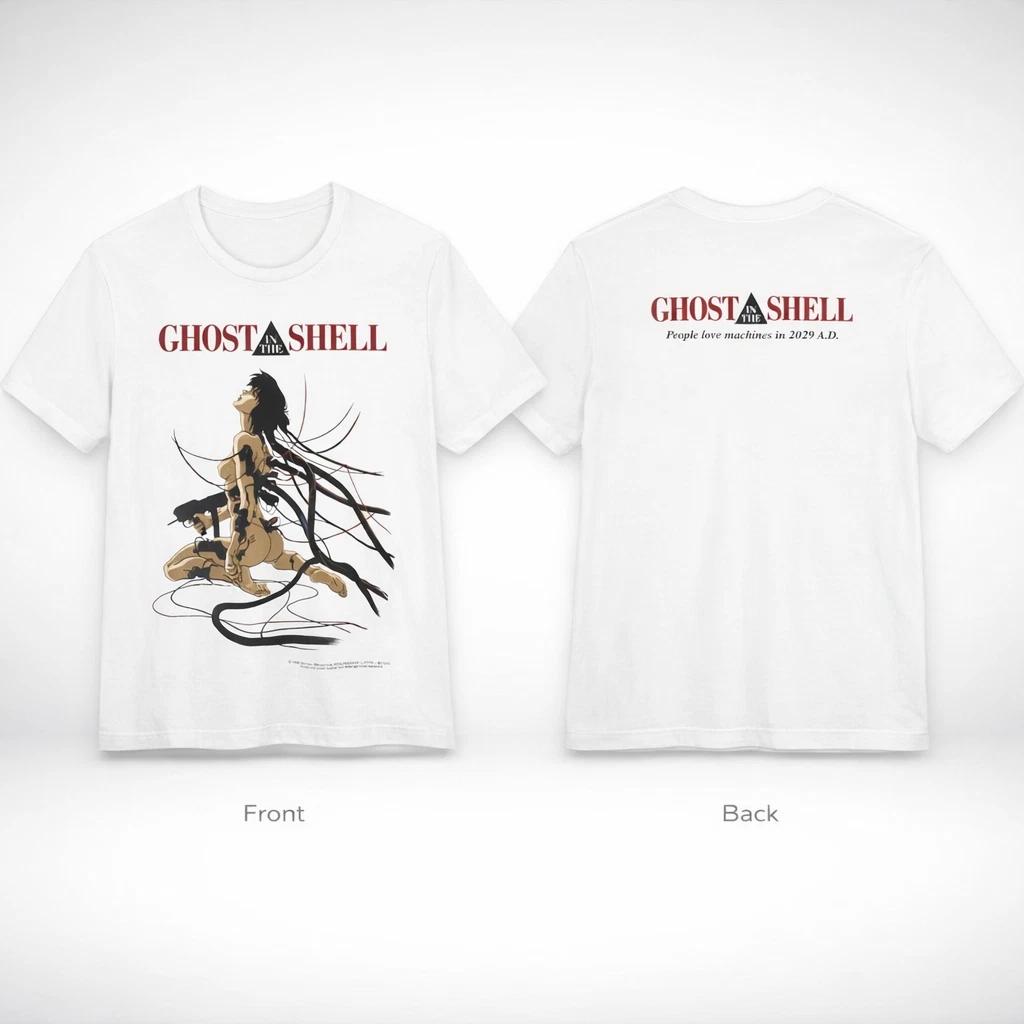 Ghost in the Shell Anime T-Shirt Cyberpunk Graphic Tee Motoko Kusanagi 3XL