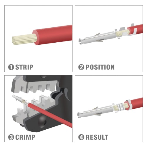 iCrimp SN-2549 Ratchet Wire Crimping Tool for JST ZH 1.5mm, PH 2.0mm, XH 2.5mm, VH 3.96mm, JWPS 4.0mm Pitch, and DuPont 2.54mm Pitch Open Barrel Termi