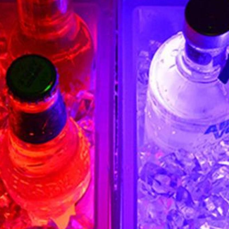 Luminous Portable Champagne Wine Ice Bucket Double-Layer Beer Bar Ice Buckets Nightclub Bar Party Decor China Mainland
