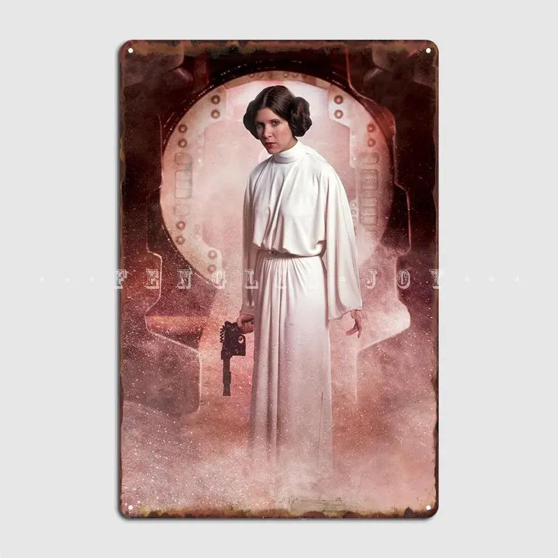 

Leia Organa Metal Plaque Poster Club Home Garage Club Vintage Wall Decor Tin Sign Poster 20x30cm（7.8x11.8inch）
