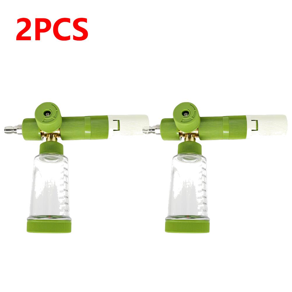 1/2PCS Water Foam Pot with 1/4 Inch Quick Connector 4500PSI Adjustable Pressure Washer Gun 100ml Car Wash Snow Foam Lance Pot