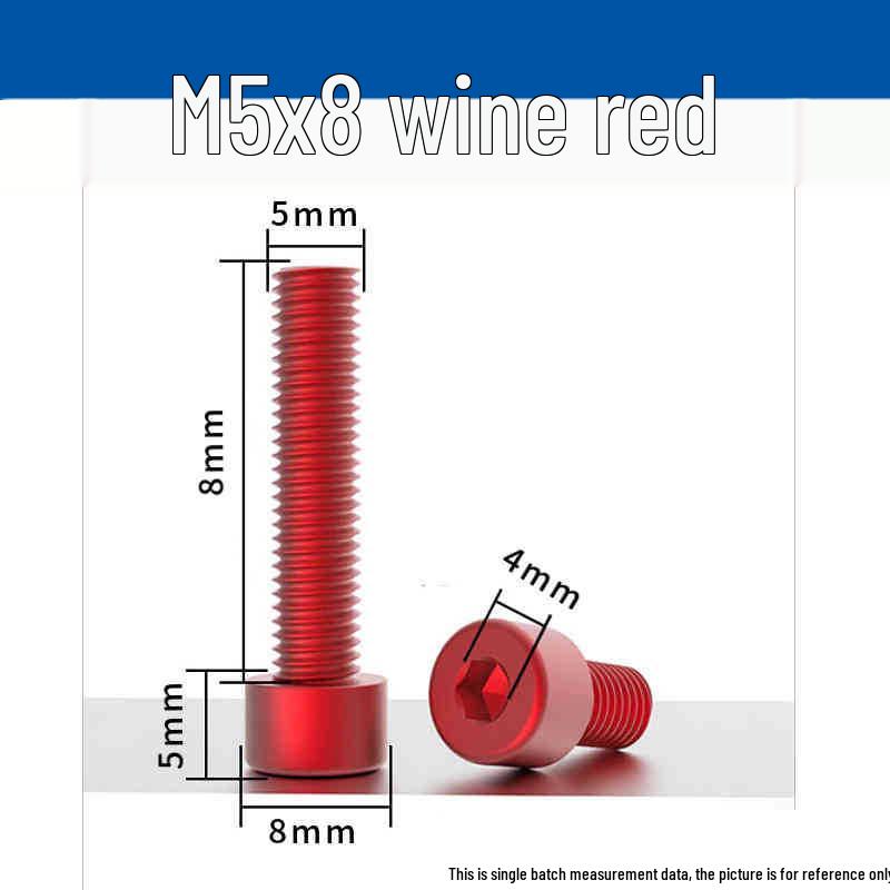 Śruby z łbem walcowym z gniazdem sześciokątnym z anodowanego aluminium M5 - Lekkie, Trwałe, Odporne na zużycie