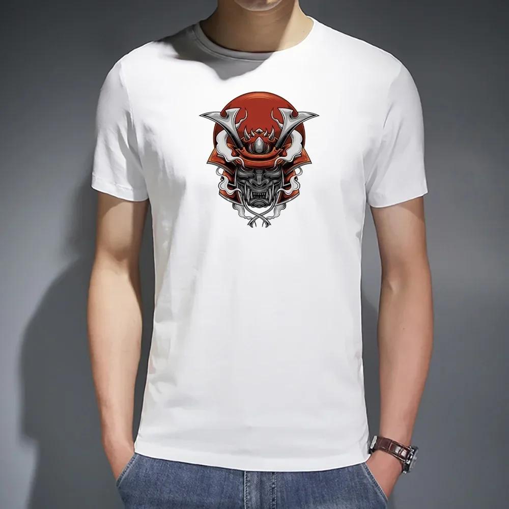 T Shirt  Print Men White Clothing Pullover Fashion O-neck Short Sleeve T-Shirt Summer Casual Top Loose Streetwear Tees