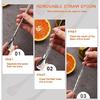 2Pcs Removable Stainless Steel Straw Filter Spoon with 2 Cleaning Brush, Reble Metal Straw Spoon Cocktail Stirrer for Drinking Loose Tea, Ice Coffee,