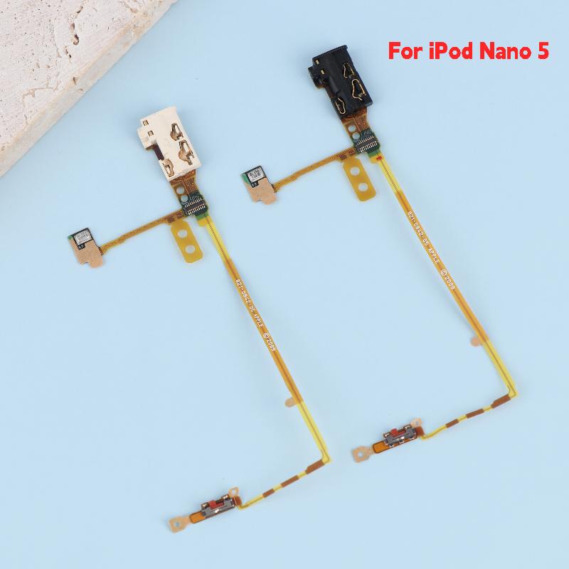 For Ipod Nano 5 5Th Gen Black White Headphone Audio Jack Hold Switch Microphone Module Flex Cable Repair Part