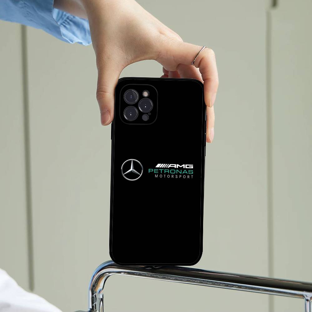 CRI1Car M-Mercedes-Benz Phone Case For IPhone 16 15 14 13 12 11 17 Pro Max Simplicity Back TPU Soft Case