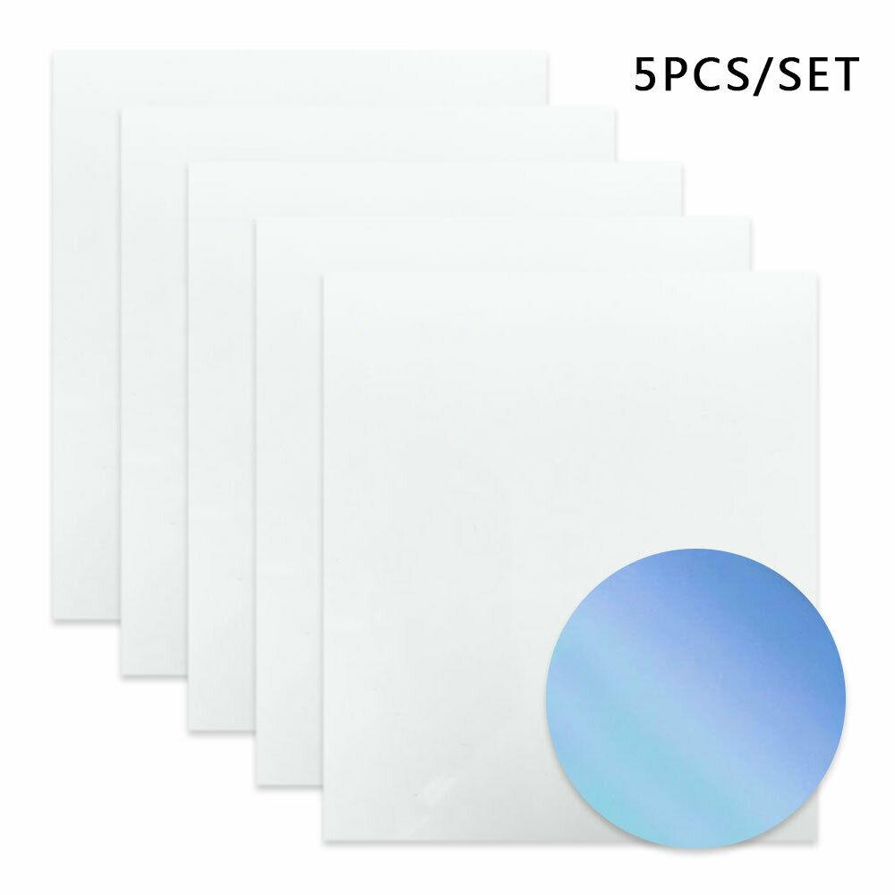 5pcs Bundle Heat Transfer Vinyl Film Glow in Dark Iron on Tshirt PU HTV Luminous Fluorescent Color For Clothes Chrimas Decor
