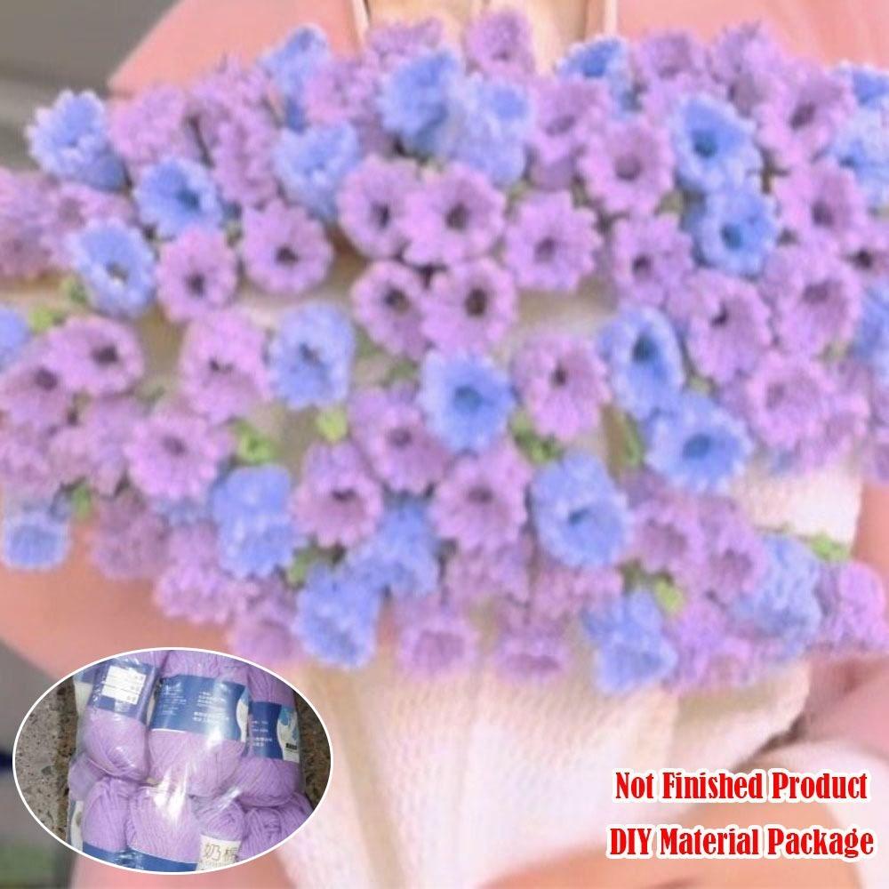 Creative DIY Rose Bouquet Blankets 110cm Handmade Crocheted Flower Bouquet Blanket Crochet Kit Lily of The Valley Blankets Gift
