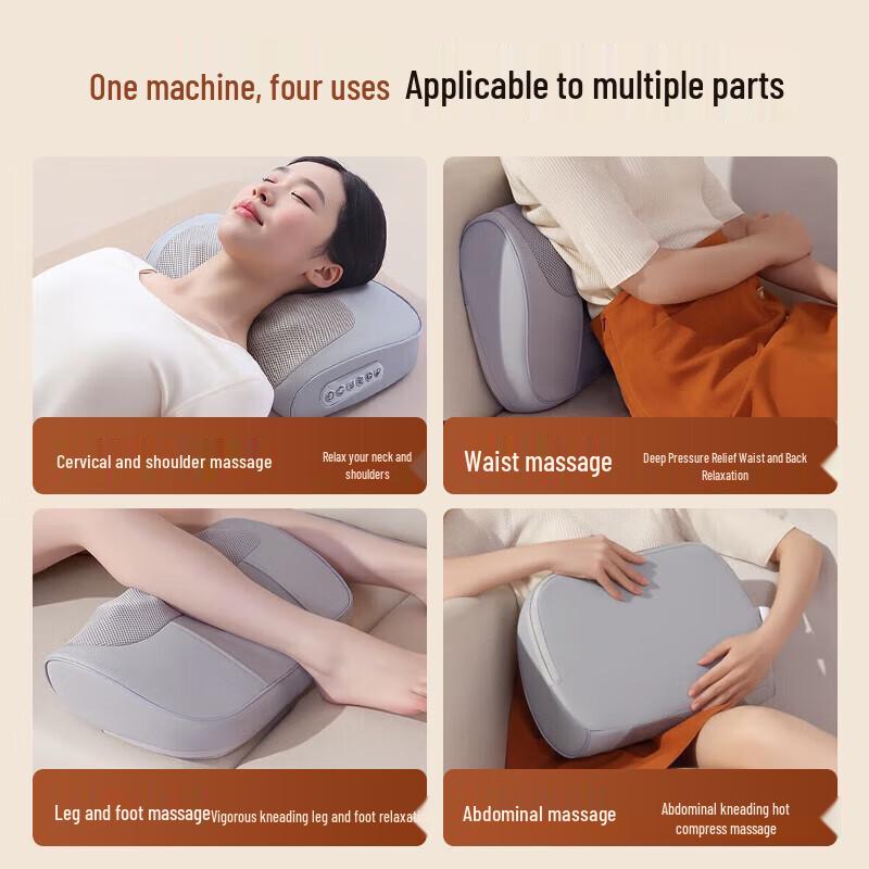 AUX Neck and Back Heated Massager Pad CN Plug (adapter Included)