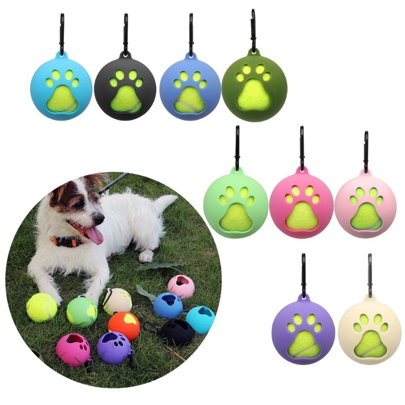 Portable Tennis Ball Holder Convenient Pet Ball Holder with Hands Free Dog Leash Attachment for Active Pets Easy Install