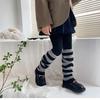 1 Paar Kinder Gestreifte Stulpen Warme Strick Kniehohe Socken Stilvolle Socken Ärmel Winter Essentielle Bekleidungsaccessoires