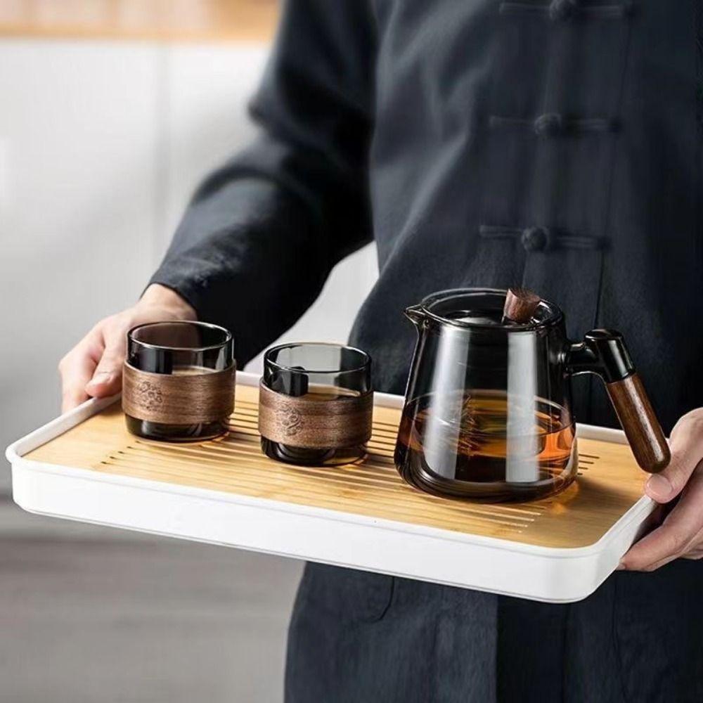 

Heat Resistant Glass Teapot and Teacup Creative Tea Pot with Infusers Kung Fu Tea Set Home Grey Teapot