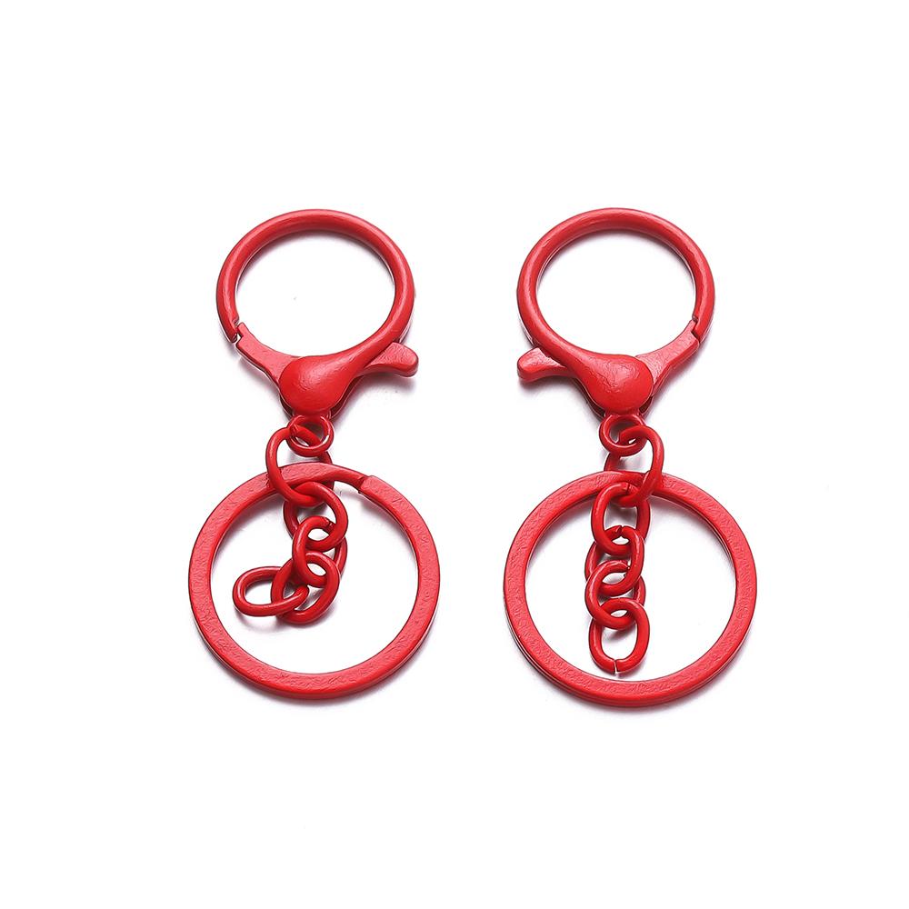 5Pcs/Lot Colorful 30mm Keyring Lobster Clasp Hook Connectors for DIY Keychain Connector Key Ring Jewelry Making Accessories