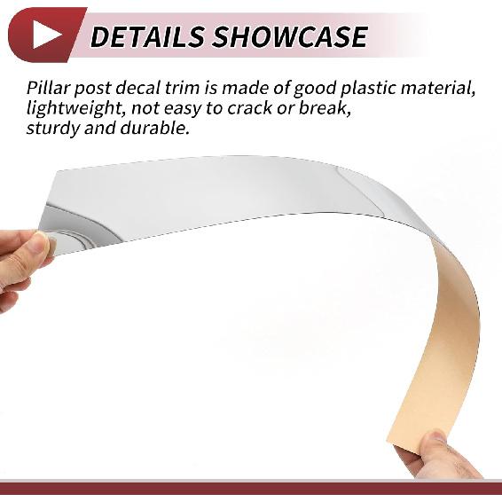 6 Pcs Door Pillar Window Trim for Nissan Maxima 2009-2015 Front Rear Left Right Anti Scratch Sticker Pillar Posts Cover Silver Tone