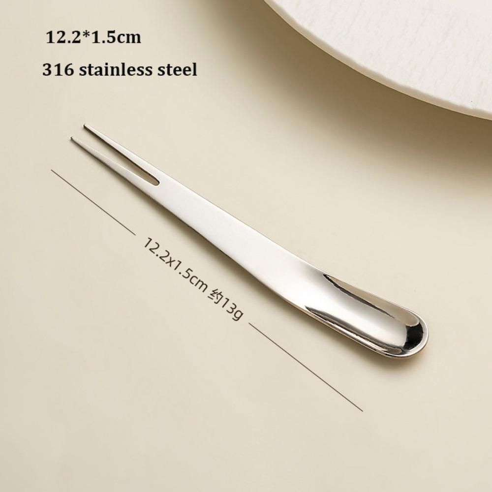 Ultralight Outdoor Titanium Dessert Fork Stainless Steel/ Titanium Dual-Use Camping Cutlery Fork Spoon Portable Multistyles