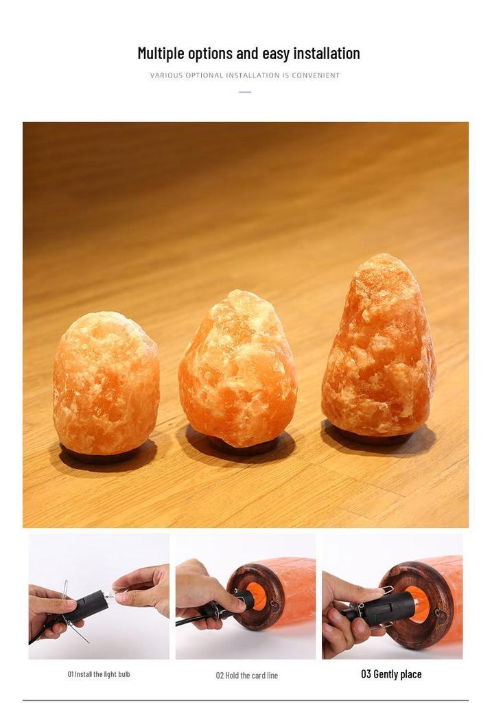Himalayan Salt Lamp: Natural EU Standard Bedroom Table Lamp
