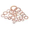 396PCS Round Flat Washer 24 Sizes Red Copper Flat Sealing Washer Set with Plastic Box Tweezers