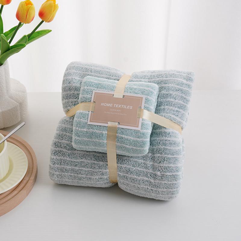 Coral Velvet Towel Bath Towel Set Thickened Absorbent Towel Cover Product Face Wash Towel