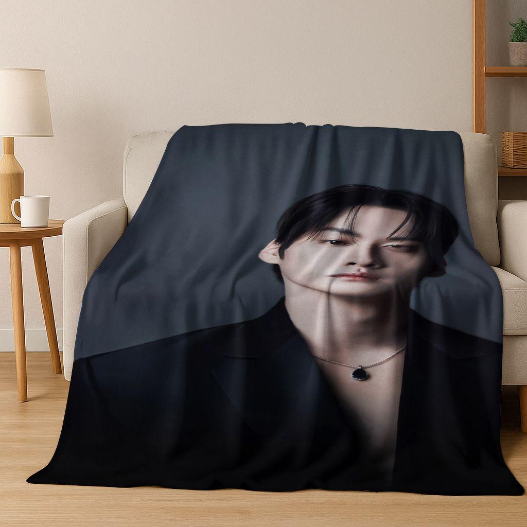 Druk 3D Stray Kids Gwiazda Kpop Lee Know Koc Flanelowy Miękki Ciepły Koc do Sypialni Salonu Łóżka Podróży Kempingu Pikniku Prezent
