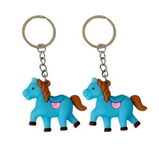 1/2Pcs Keychain Zodiac Horse Design Compact Mini Size Handmade Key Chain Bags Backpacks Wallets Cars Accessories