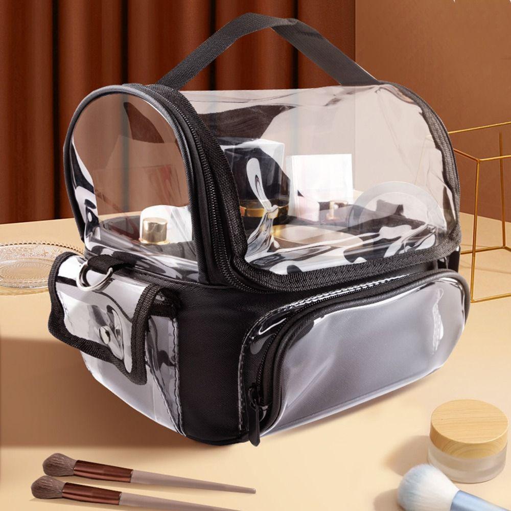 Waterproof Ladies Makeup Handbag Adjustable Strap Makeup Tools Organizer Skincare