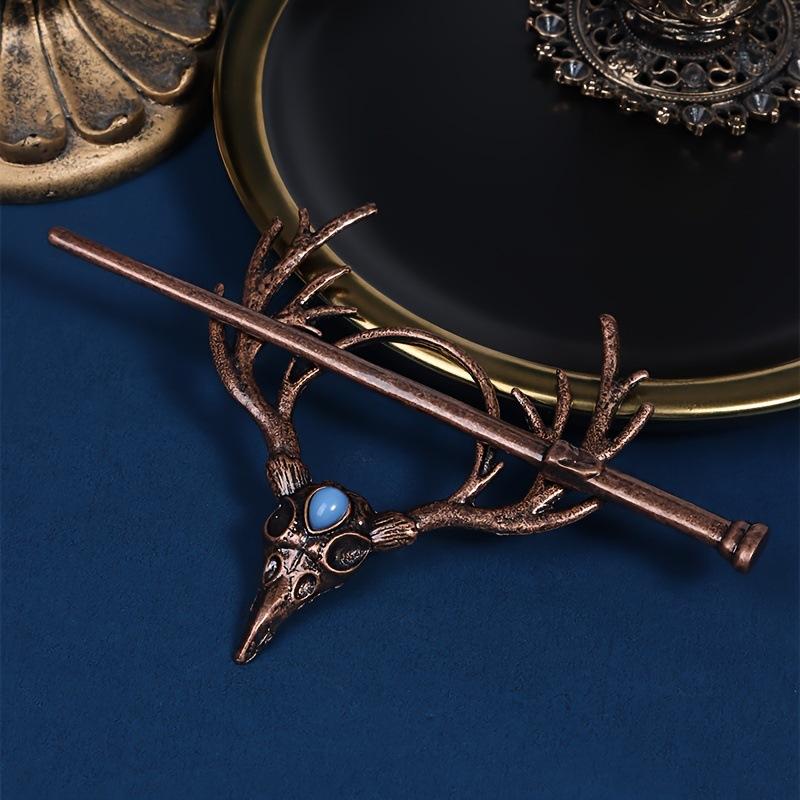 Deer Antler Crow Hairpin Hair Stick Retro Women's Headdress Hair Accessory