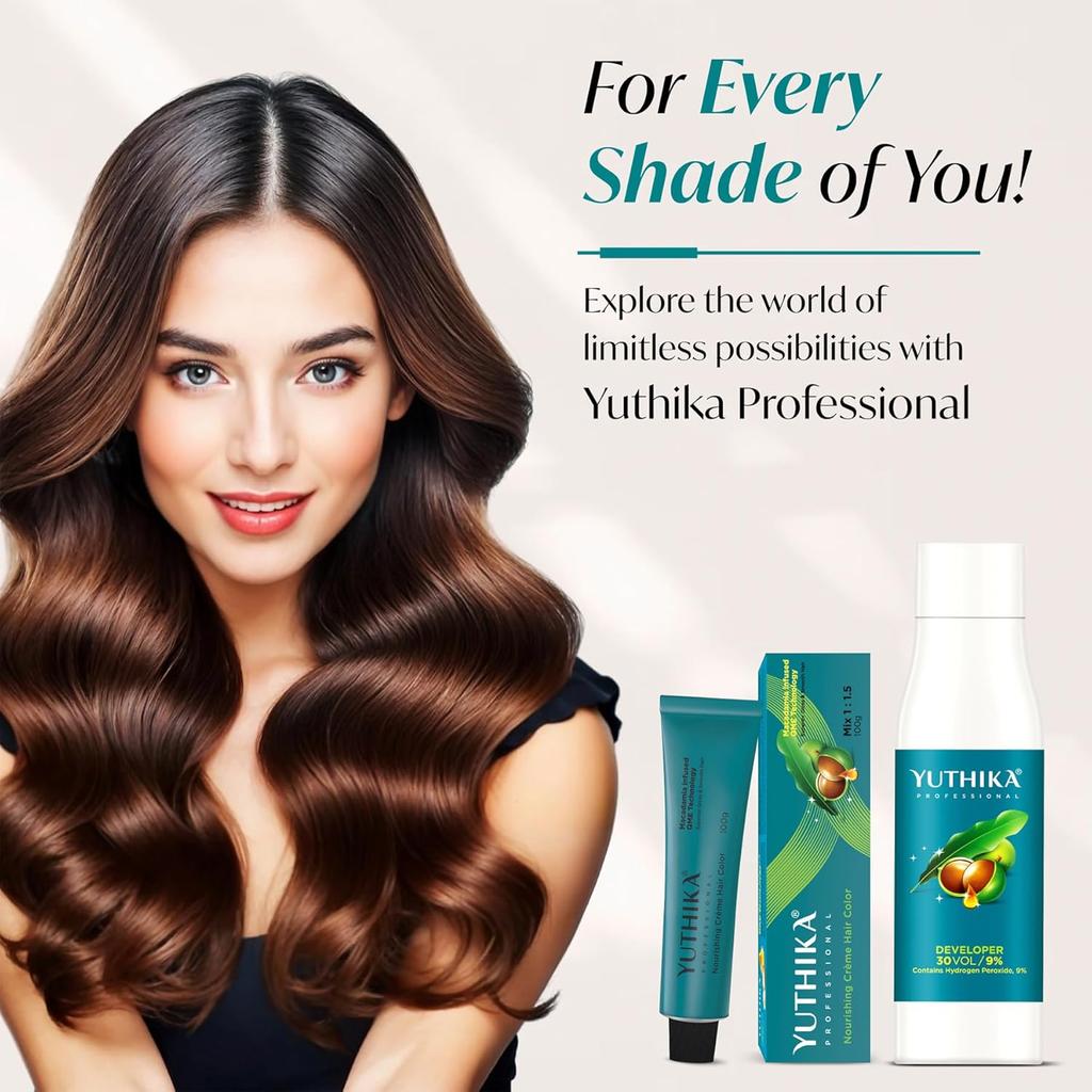 Yuthika Professional Hair Color Developer 20 Volume 6% 1L Smooth Even Salon Hair Application