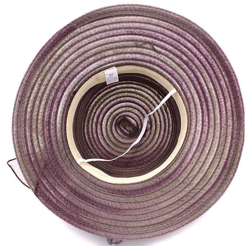 Hat Female Summer Breathable Mesh Color Matching Flower Yarn Sun Hat Dome Top Hat Sun Protection Hat