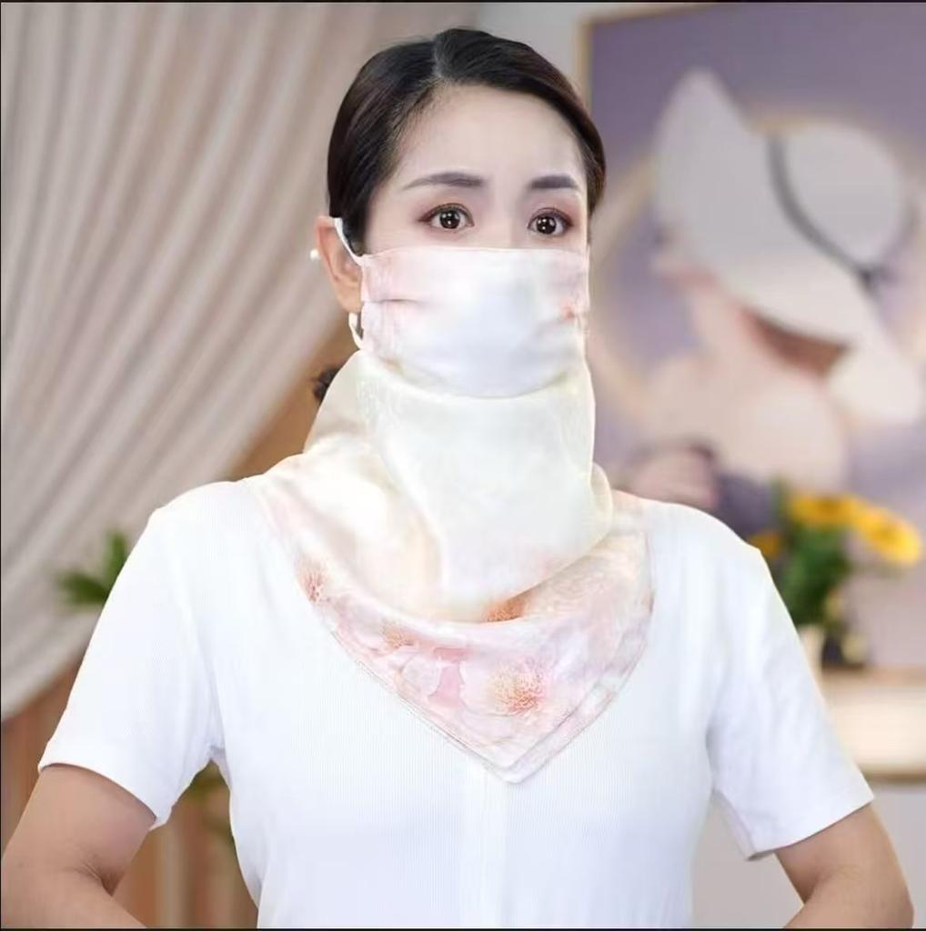 Oddychający szalik na szyję na zewnątrz trójkątna maska na twarz cienka wersja pyłoszczelna popularny styl styl kasku motocyklowego zasłona na twarz