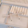 Desktop Jewelry Box Large Capacity Double-layered Jewelry Storage Box Ring Necklace Earrings Organizer Box Leather Material