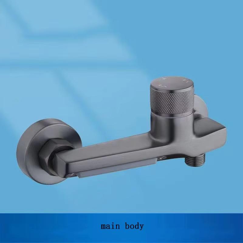 Copper mixed water bathtub faucet, waterfall, small body, wall-mounted installation, hot and cold faucet