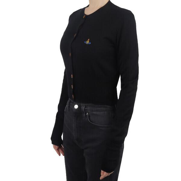 Vivienne WeStwood Damen S Bär Woll Crop Cardigan Schwarz 1803002u Y001a N402