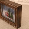 Seasonal Musical Picture Frame Feature Stmospheres LED Light Revolving Snowfalls And Durable Plastic Design
