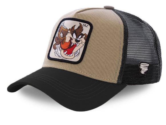 38 Farben INS neue Cartoon-Ente Animation Stickerei Kappe LKW-Fahrerhut Großes Maul Monster Netz Baseballkappe