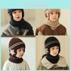 Touca de Bebê de Tricô com Proteção de Orelha Quentinha para Inverno Headwear Infantil