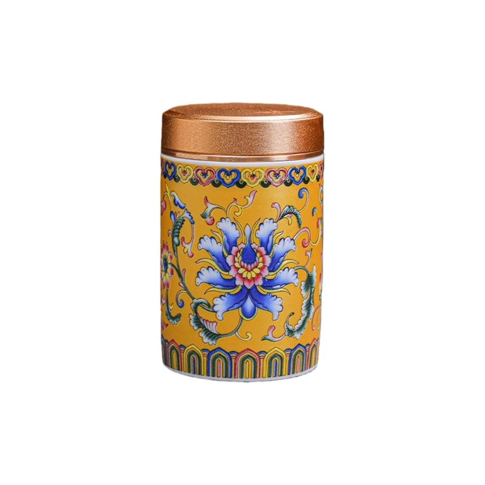 Chinesische Stil Leere Teedose Keramik Vorratsglas Versiegeltes Glas Teedose Teeblätter Verpackung