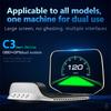 GPS + OBD Проекційний дисплей C3 HUD Автомобільний Електронний Авто Спідометр Портативні Автоаксесуари Версії з Навігацією та без Навігації