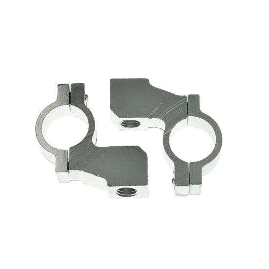 

1 пара мотоциклетных креплений на руль, зеркальная резьба M10, алюминиевый держатель заднего вида для зеркала, зажим серебряный