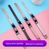 Engravable Black & Rose Gold PU Bracelet with Stainless Steel Strap - Fashionable Cross-Border Wristband 